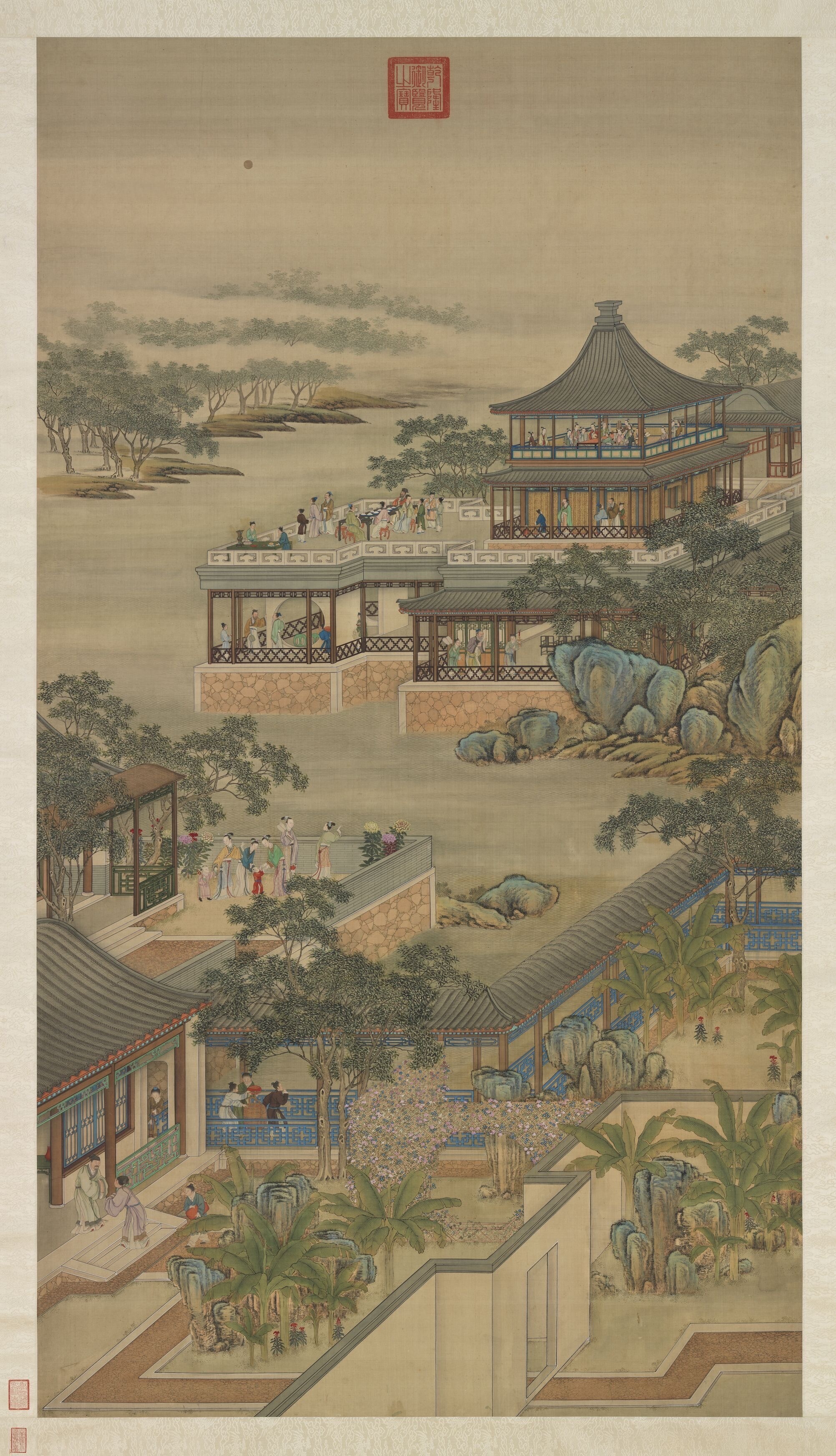 △参考文物:《雍正十二月行乐图》(清) 故宫博物院藏