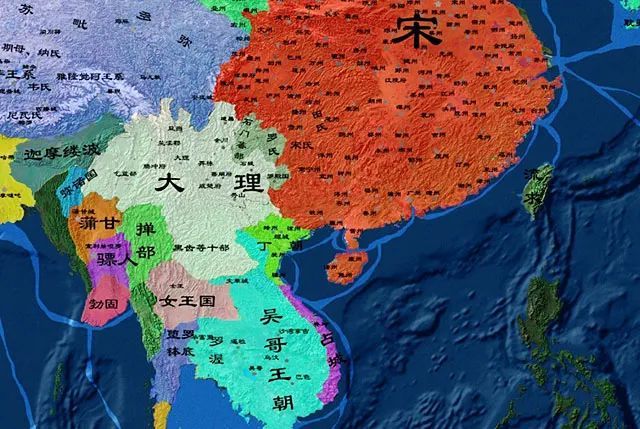▲越南最早的丁朝仅局限于红河三角洲