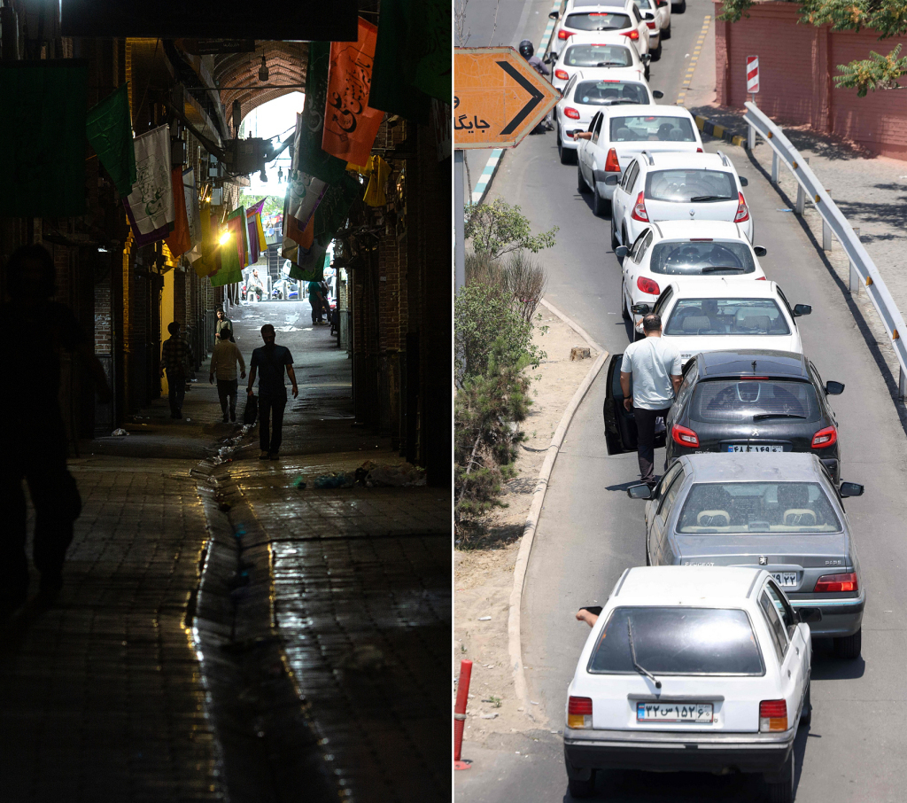 空袭下的德黑兰：空荡街区与抢油长队_凤凰网