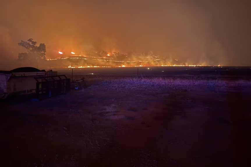 澳大利亚西部博丁顿地区圣诞节当天发生火灾。图源:澳媒报道配图