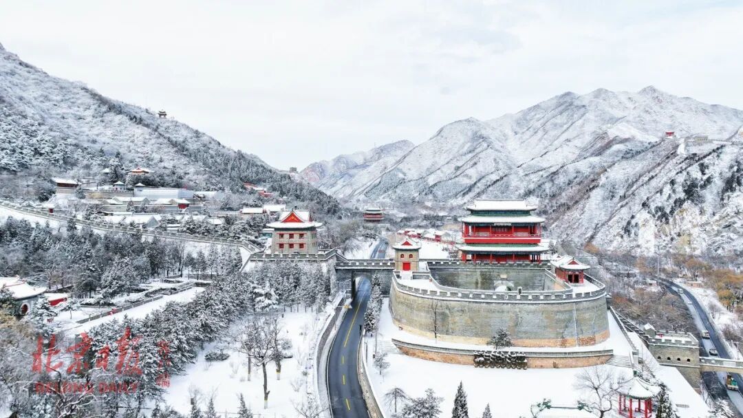 (资料图)居庸关长城雪景。马文晓 摄