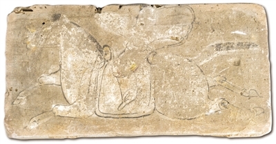 “李广”铭骑射画像砖 魏晋