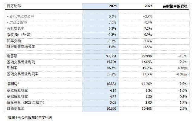 归属于母公司股东的年度利润