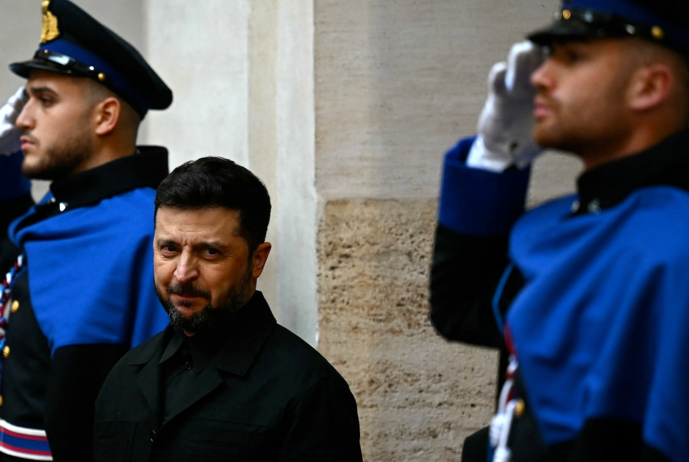 ▲12月9日,泽连斯基抵达罗马会见意大利总理