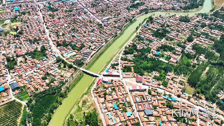 谢家坝航拍图。长城网·冀云客户端讯记者 崔上 摄