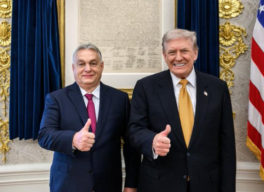 11月7日,特朗普在白宫接见欧尔班 白宫X账号