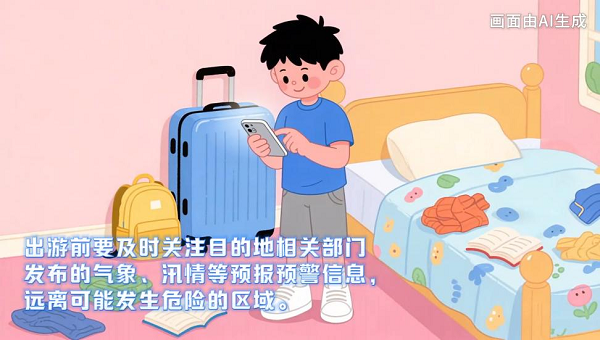 AI动画丨极端天气遇上暑期游，这份安全锦囊请收好