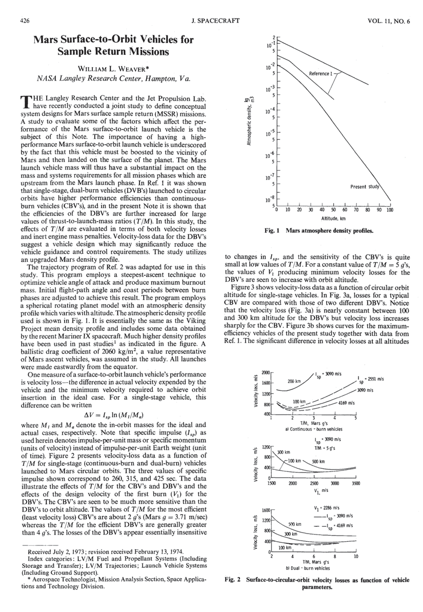 1974年兰利中心和JPL发表的论文 AIAA