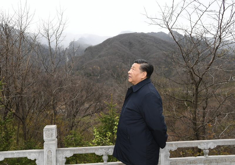 2020年4月20日,，習(xí)近平總書記在位于陜西柞水的秦嶺牛背梁國家級自然保護(hù)區(qū)考察秦嶺生態(tài)保護(hù)情況。