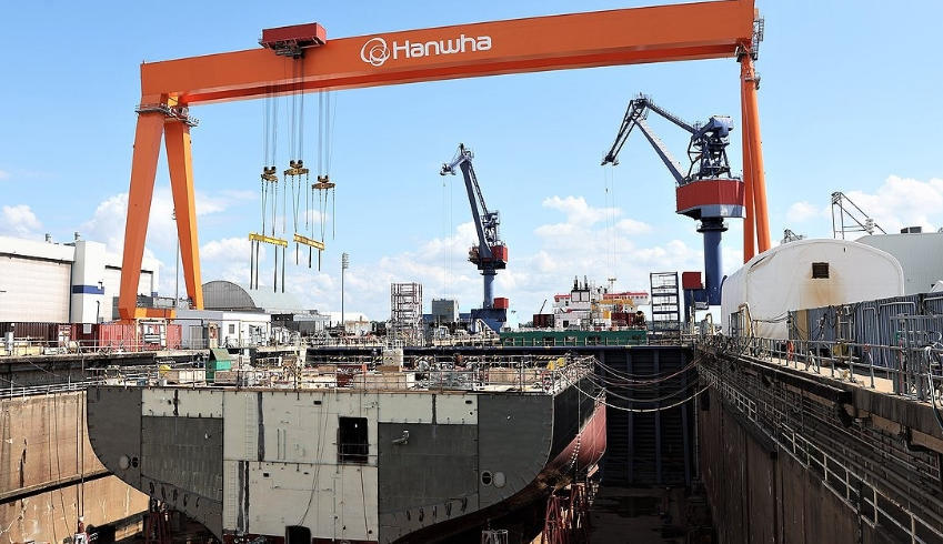 位于美国费城的韩华海洋造船厂 韩联社