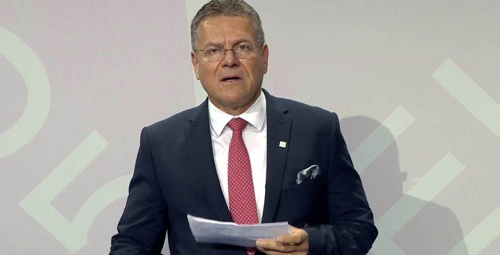 欧盟贸易专员谢夫乔维奇 欧盟官网视频截图