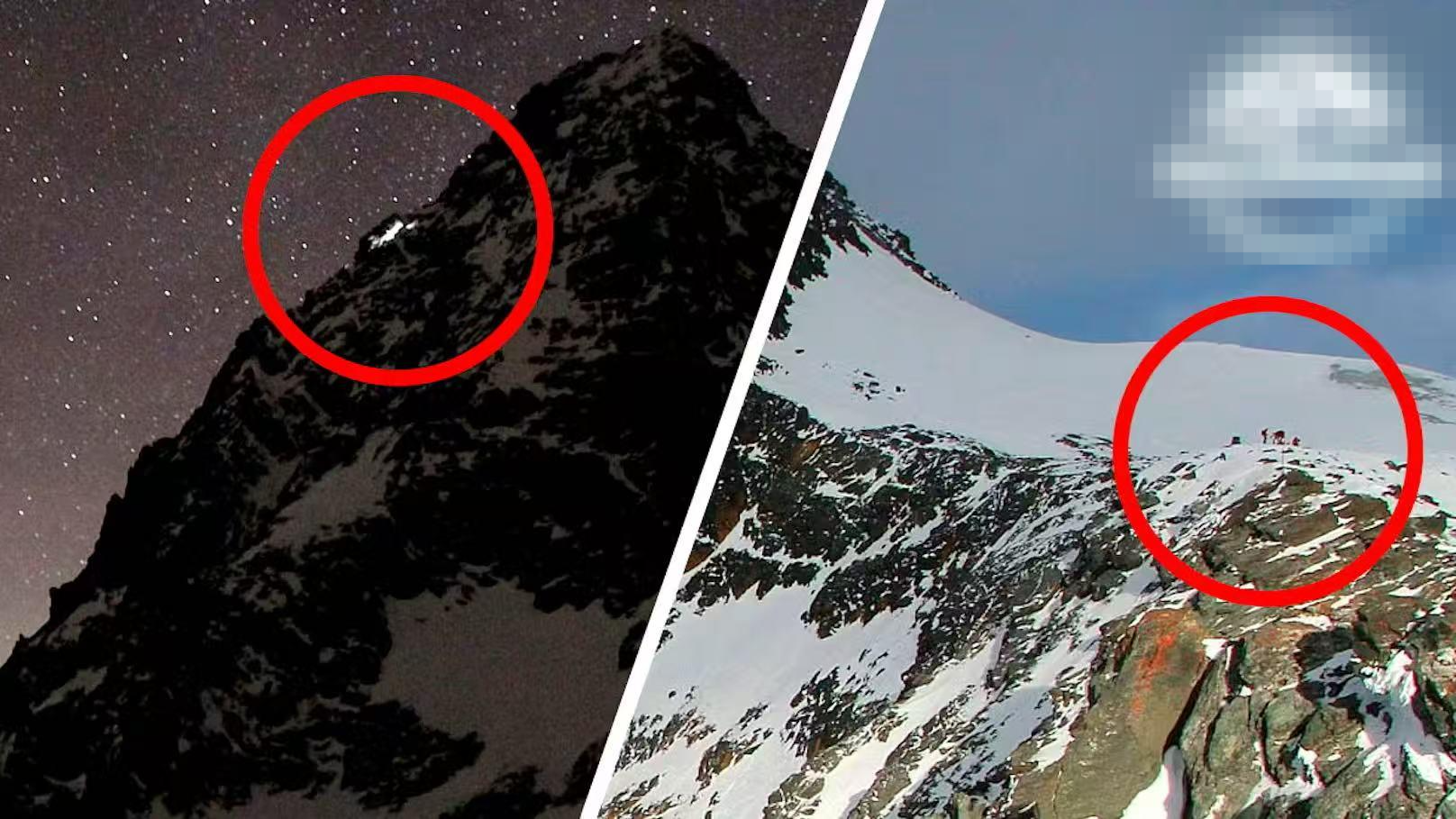 ▲当地山区摄像头拍下了两人爬山时的画面