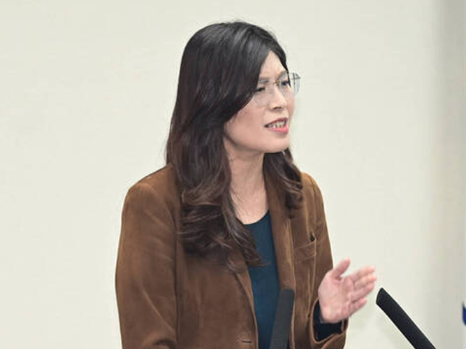 国民党26日日举行中常会,党主席郑丽文发表谈话。图源:台媒