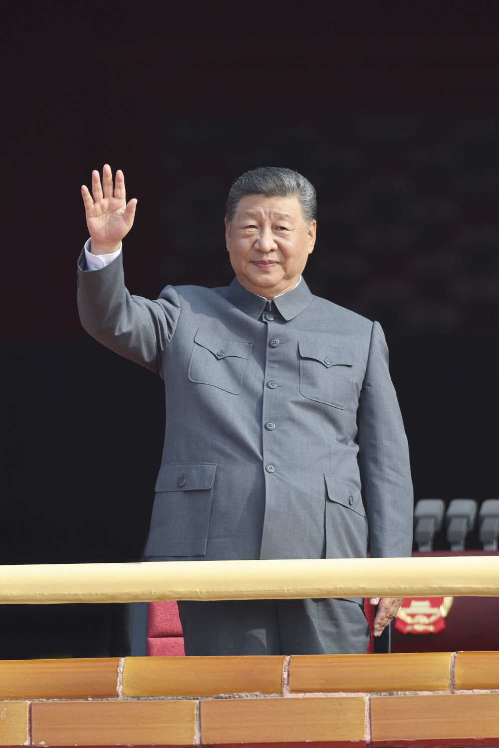 9月3日,纪念中国人民抗日战争暨世界反法西斯战争胜利80周年大会在北京天安门广场隆重举行。中共中央总书记、国家主席、中央军委主席习近平发表重要讲话并检阅受阅部队。这是习近平在天安门城楼上。新华社记者 丁海涛 摄