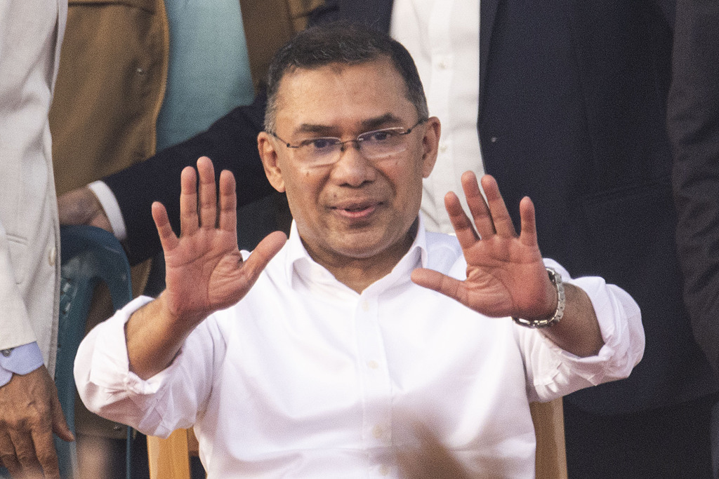 齐亚的儿子塔里克·拉赫曼。视觉中国 资料图