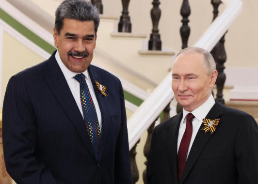 马杜罗与普京会晤 俄媒资料图