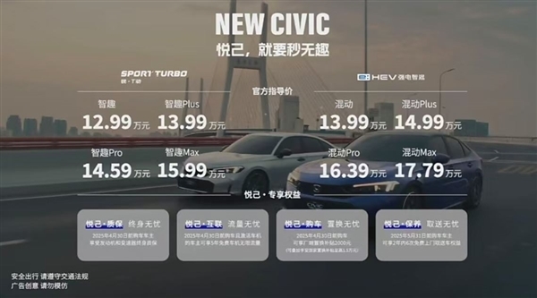 曾为年轻人的第一车 新款本田思域全面到店:售12.99万起