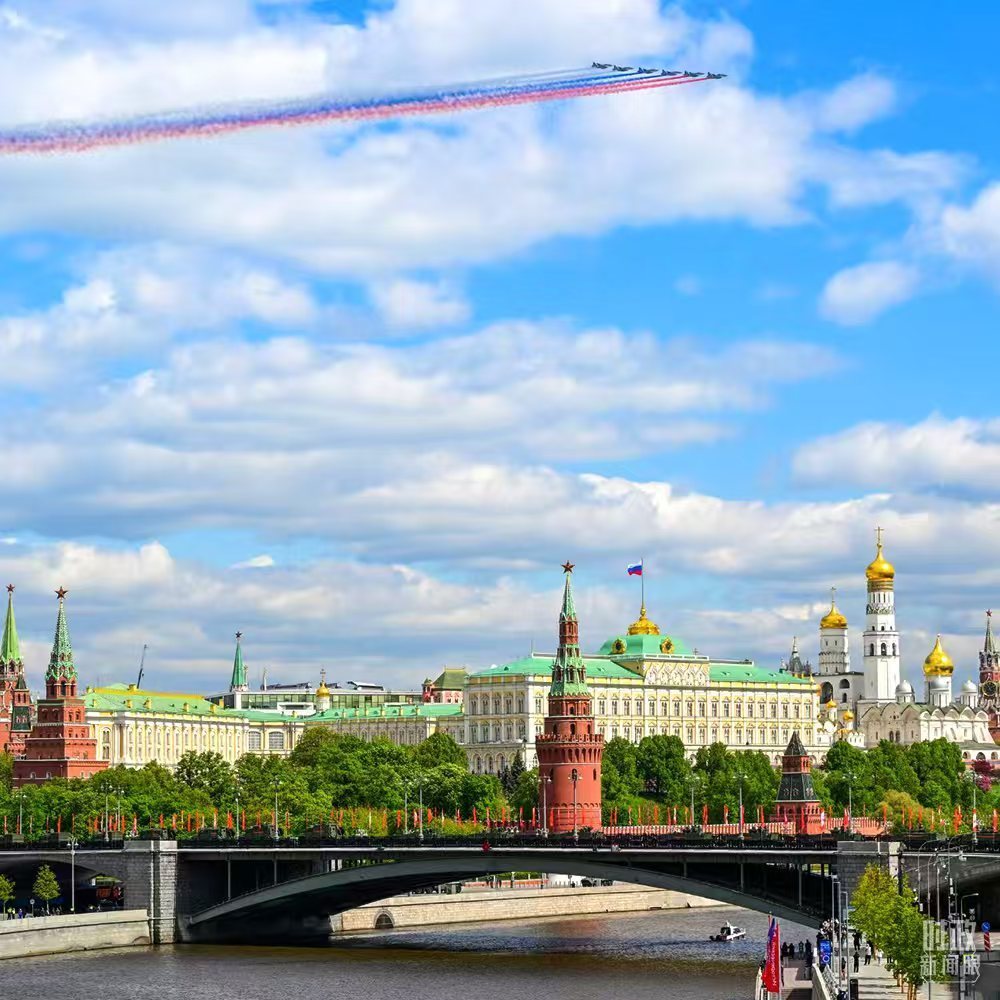 △纪念苏联伟大卫国战争胜利80周年庆典。（总台记者孙楠拍摄）