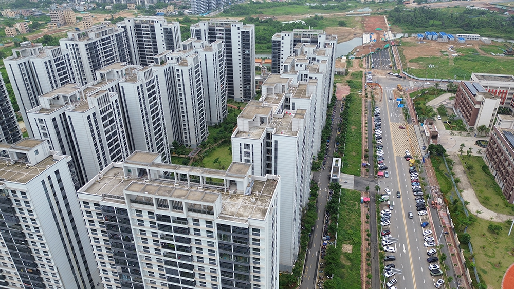 原林业花园项目地块已建成安置房。