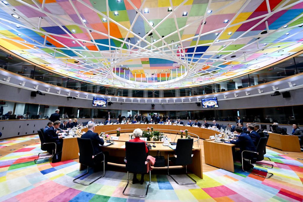 这是6月26日在比利时布鲁塞尔拍摄的欧盟峰会现场。新华社发(欧盟供图)