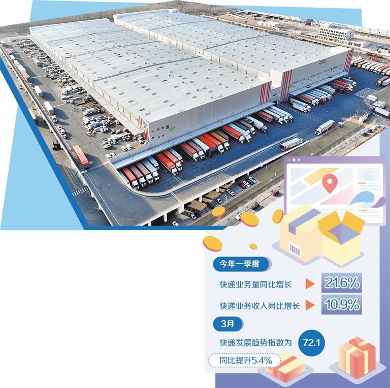 位于河北省固安县的申通快递华北转运中心。 新华社记者 王 晓摄