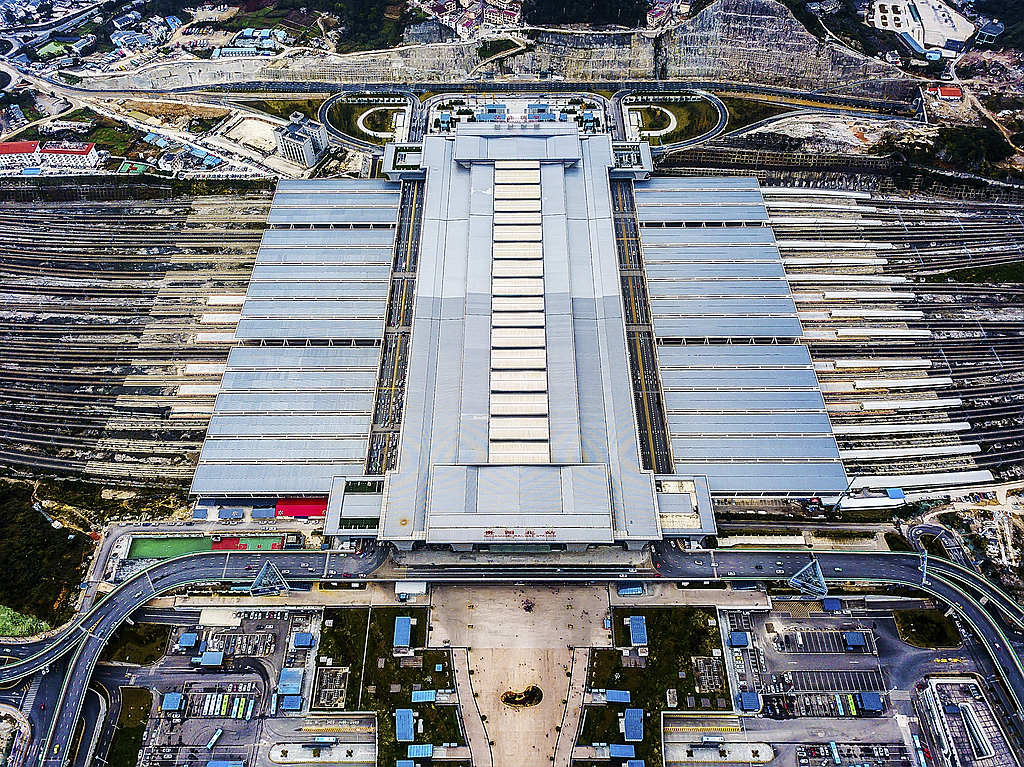 （贵阳北站航拍）