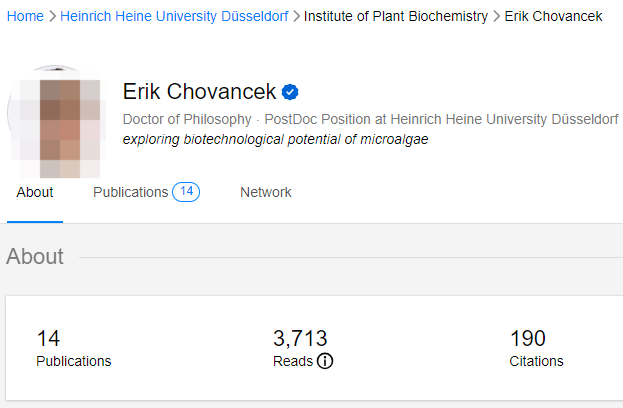 ▲公开信息显示,朱瑞敏丈夫系杜塞尔多夫大学植物生物化学系博士后
