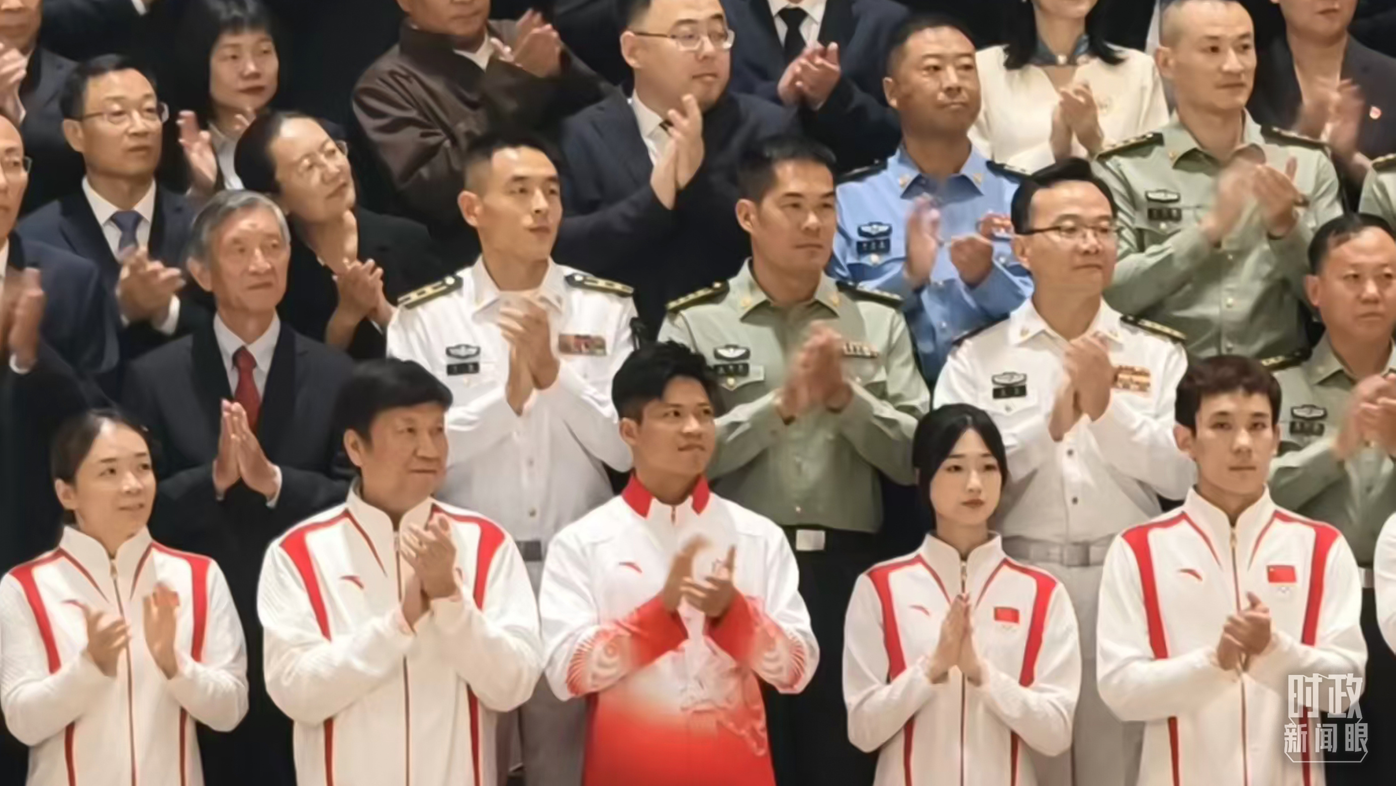 △接见现场的全国体育界代表。(总台央视记者张洛嘉拍摄)