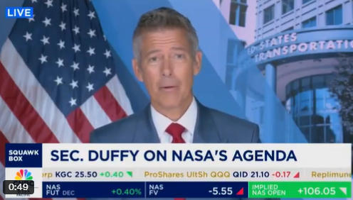 达菲近日公开批评SpaceX进展缓慢,暗示将重新竞标 视频截图