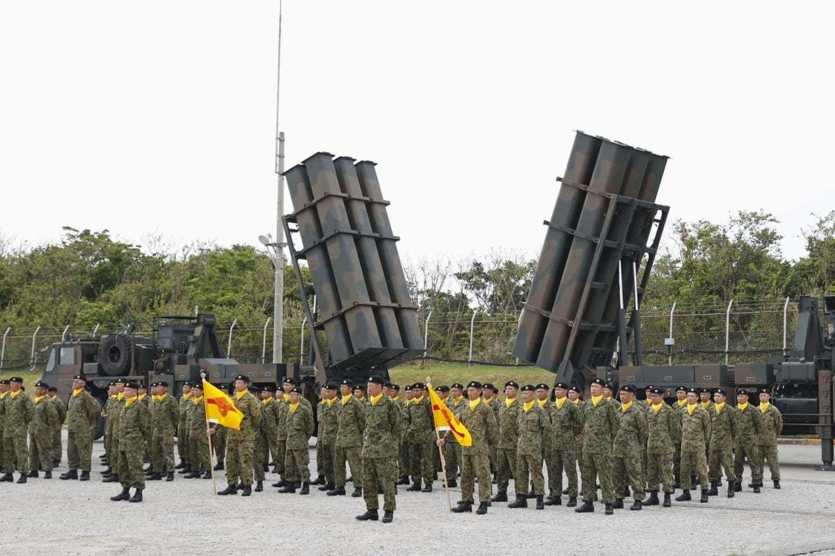 日本自卫队在冲绳部署的12式反舰导弹