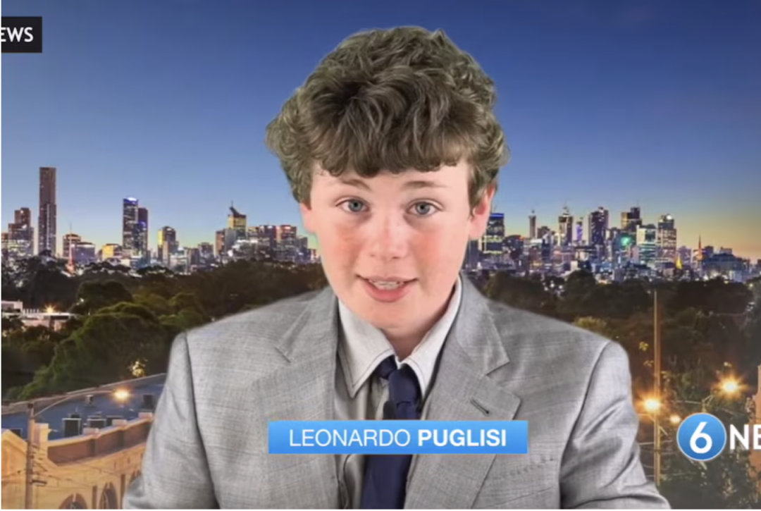 ◆普格利西在其创立的澳大利亚“6号新闻台”播报新闻。