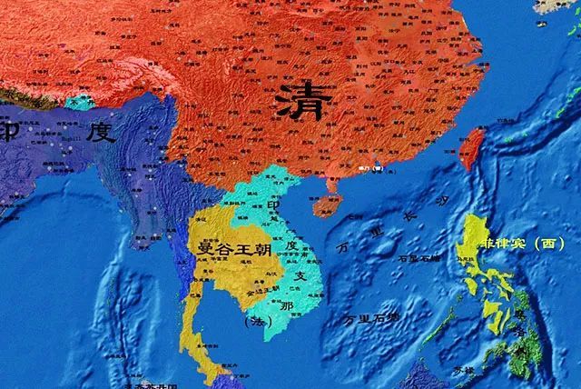 ▲中法战争后法国完全吞并越南建立法属印支殖民地