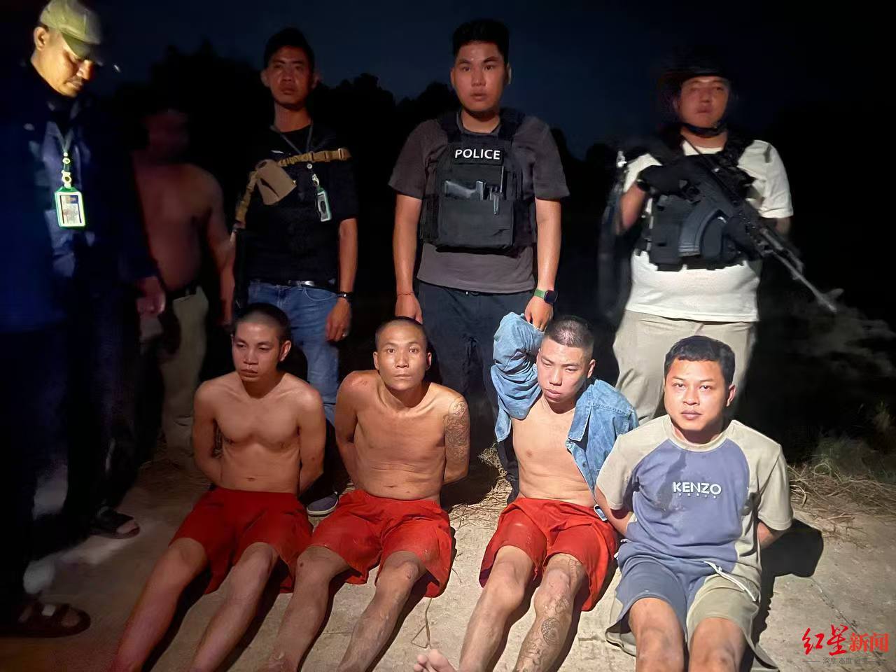 ▲部分被抓获的法院劫囚案团伙成员
