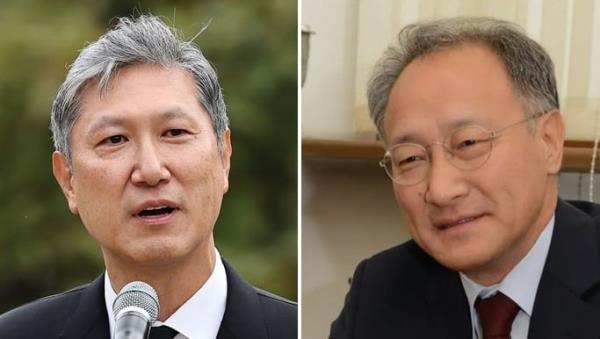前韩国总统卢泰愚长子、东亚文化财团理事长卢载宪,前驻俄罗斯大使李石培。朝鲜日报