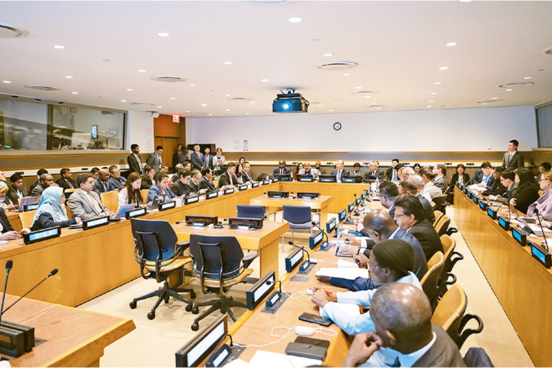 全球发展倡议提出以来得到国际社会积极响应,目前已有80多个国家加入“全球发展倡议之友小组”。图为2024年4月17日,“全球发展倡议之友小组”高级别会议在纽约联合国总部举行。 中新社记者 王帆/摄