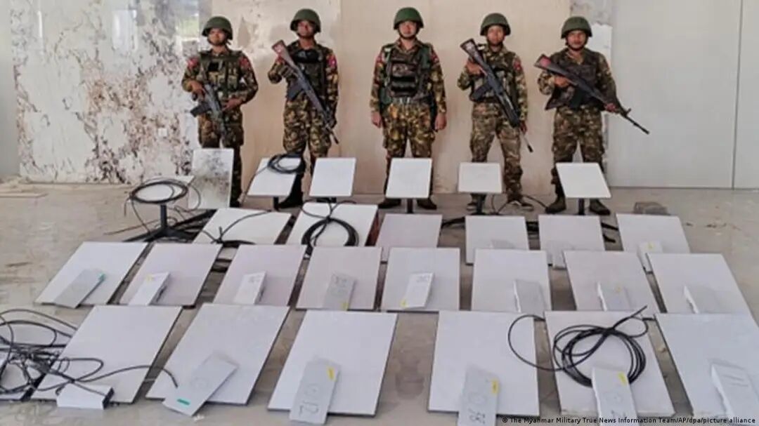 ◆缅甸军方没收了KK园区的星链天线设备。