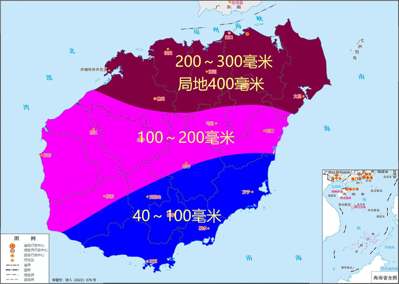 △10月5日8時(shí)—6日8時(shí)雨量預(yù)報(bào)圖(單位:毫米)