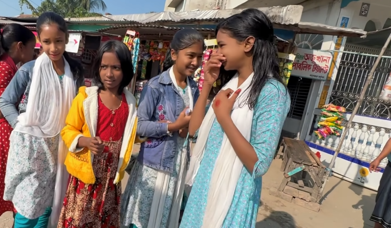 ▲孟加拉女孩(图/视频截图)