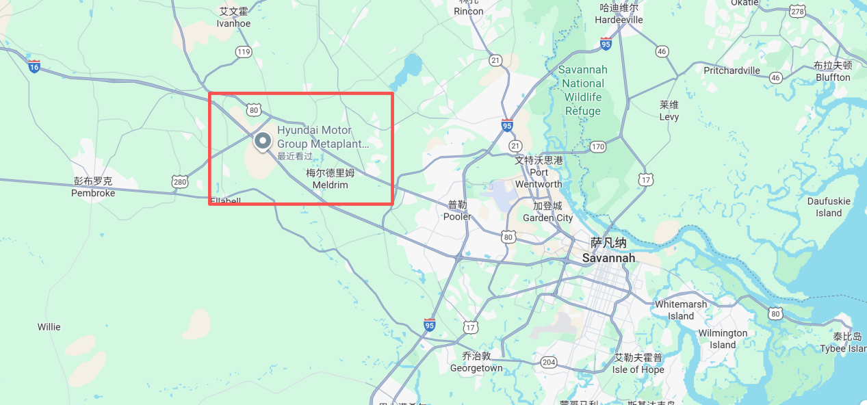 事发工厂位于佐治亚州萨凡纳以西的埃拉贝尔地区