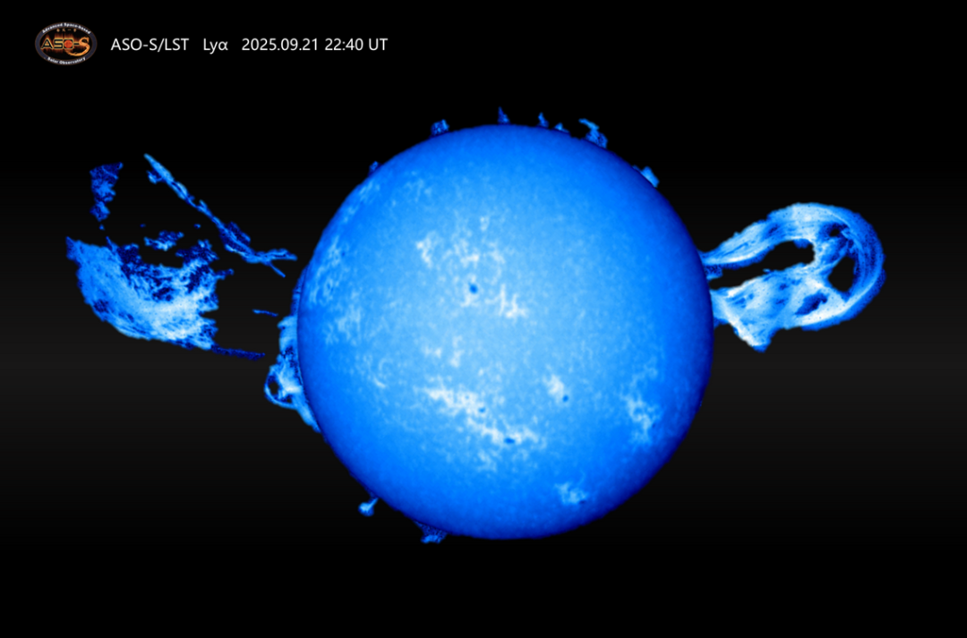 “夸父一号”观测到双日珥爆发。中国科学院国家空间科学中心供图