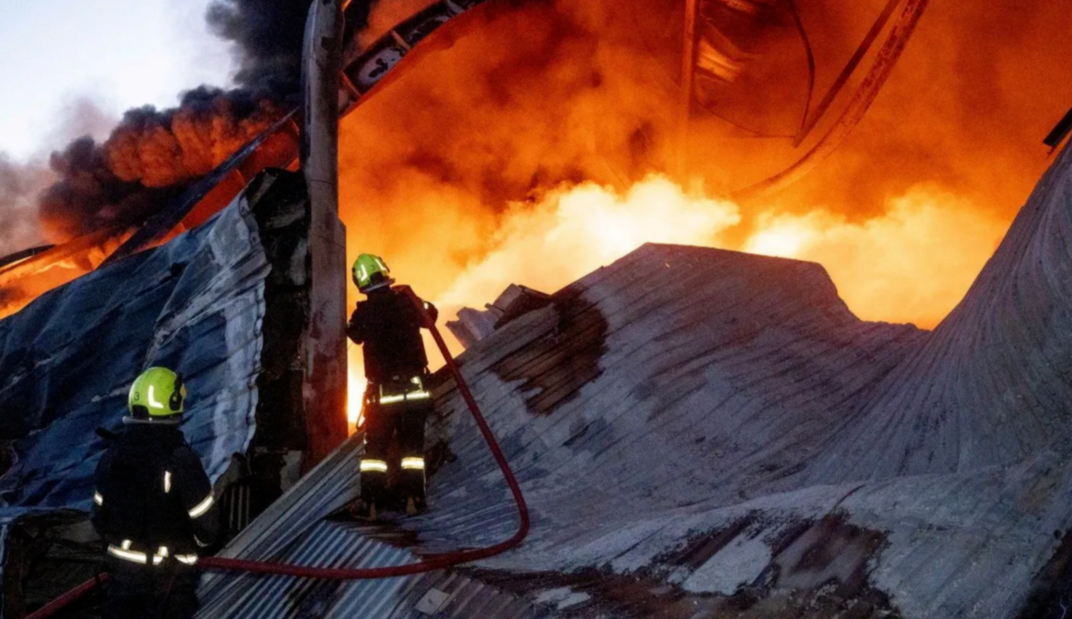 ▲敖德萨消防人员