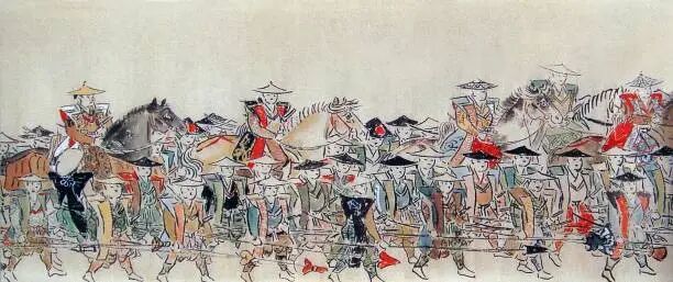 日本:《第二次长州远征中的武士》,佚名画作,1865年(图源:Getty Images)
