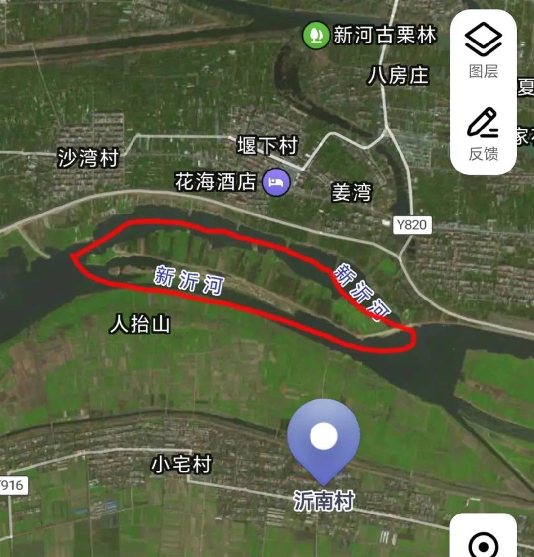 北大滩农田位置(现场视频截图)