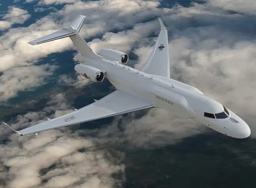 L3哈里斯为韩国开发的下一代预警机渲染效果图