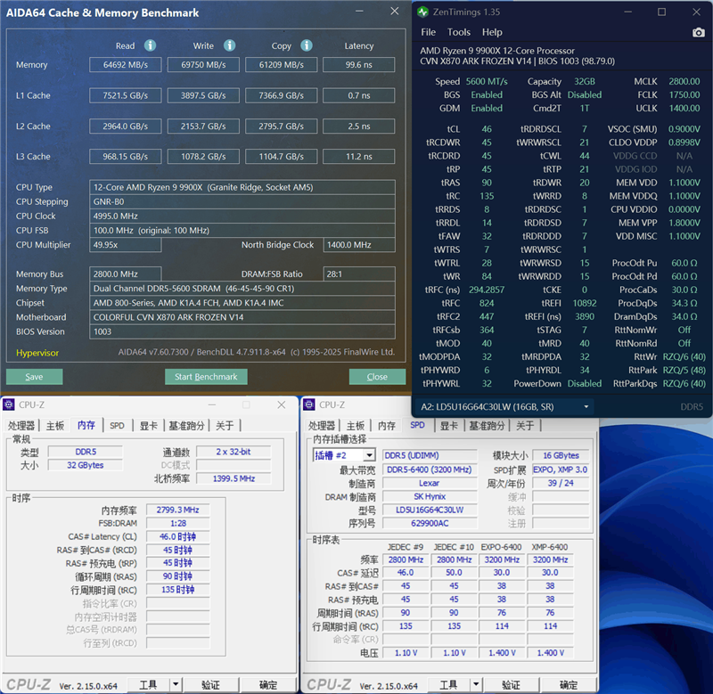 七彩虹CVN X870 ARK FROZEN V14方舟主板评测: 5G网卡+高频内存 锐龙9000舰队新旗舰