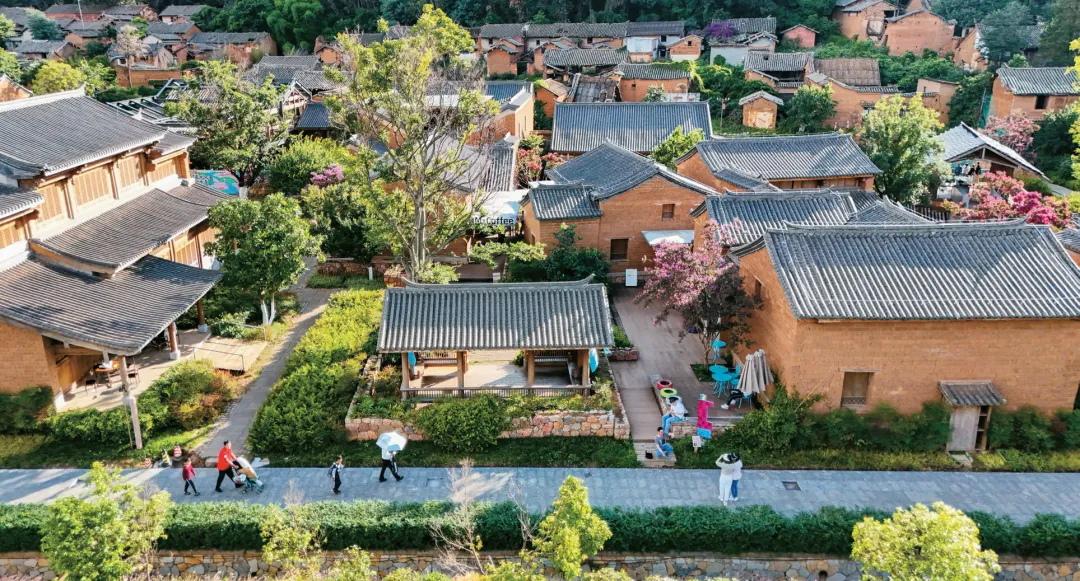 △昆明市呈贡区的卧龙古渔村成了乡村旅游胜地