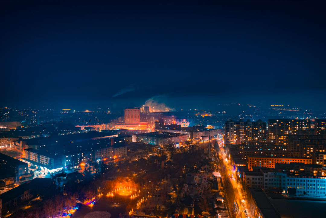 开原夜景。(图/图虫创意)