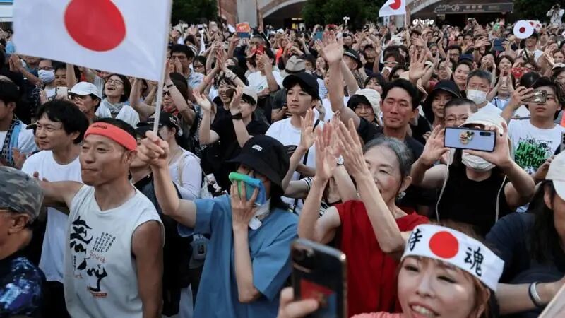 ◆极右政党参政党在最近的选举中大胜,带给自民党很大压力。