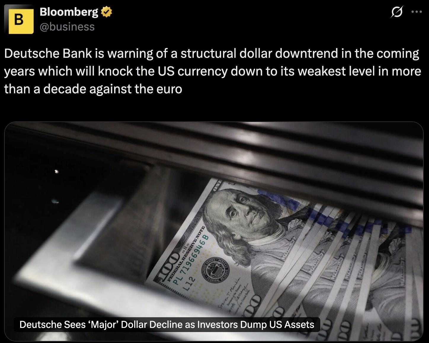 △彭博社社交媒体截图