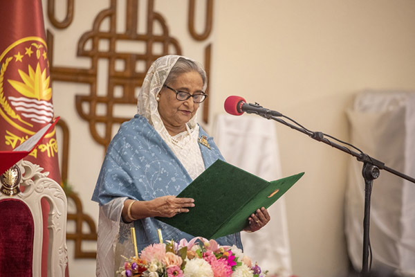 资料图:孟加拉国前总理谢赫·哈西娜 IC photo